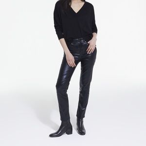 The Kooples Sleek Black Slim Coated Denim - NEW, NEVER WORN